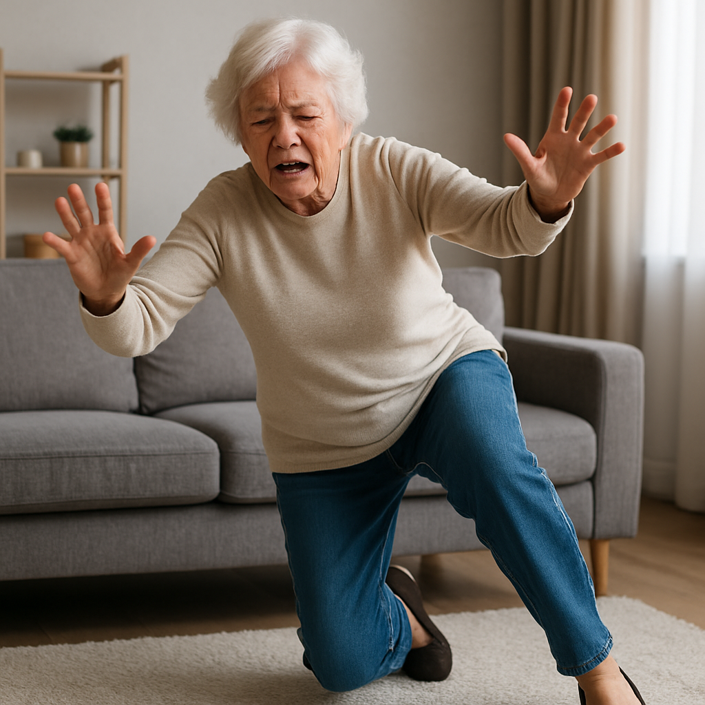 photographic This picture needs to represent age related balance changes condition human realistic-1