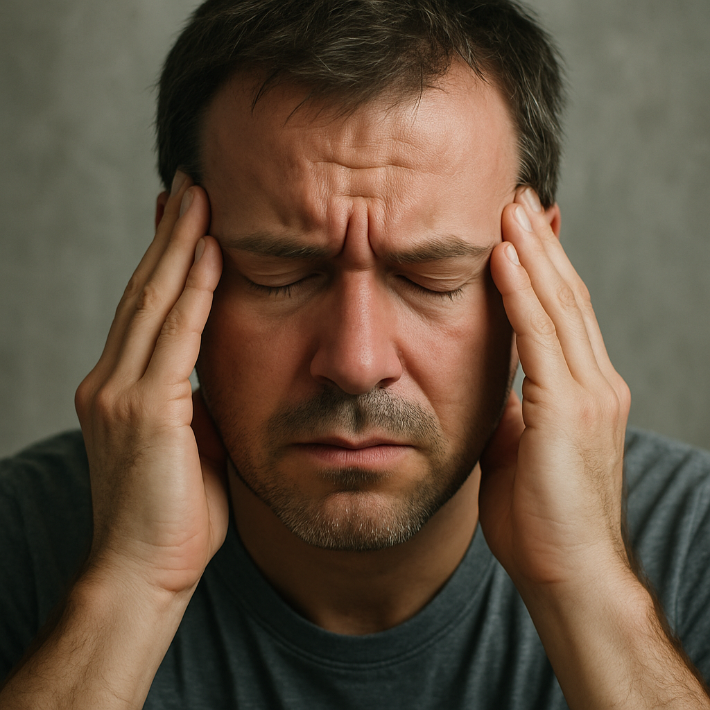 photographic This picture needs to represent post concussion symptoms condition human realistic-1